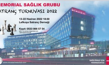 MEMORIAL SAĞLIK GRUP SATRANÇ TURNUVASI 2022 BAŞLIYOR